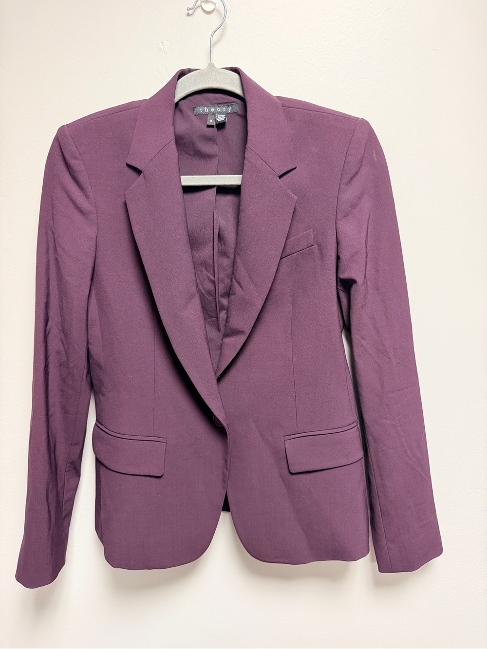 Theory Plum-Tone Tailored Blazer